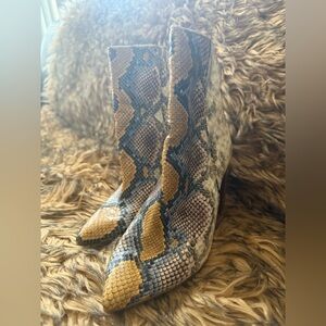 Steve Madden Snakeskin Patterned Ankle Boots